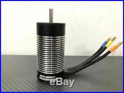 1/10 4 Pole RC Brushless Motor Fits 5mm 1/8 RC Buggy Sensorless ESC 3674 2650KV
