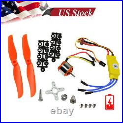 2200KV Brushless Motor 2212-6 30A ESC Mount Assembly for RC helicopter Airplane