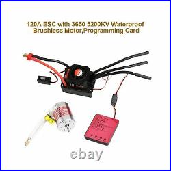 540 Brushless Motor & 120A ESC & Programming Card 3650 5200KV Sensorless Moto