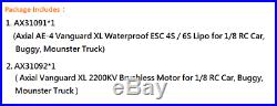 Axial AE-4 Vanguard XL Waterproof ESC&2200KV Brushless Motor AX310911+AX310921
