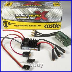 Castle Creation 1/18 Mamba Micro X Waterproof ESC with 0808 4100Kv Brushless Motor