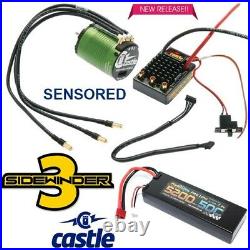 Castle Creations 1/10 SV3 Sidewinder ESC 7700 Motor Combo with 5200 2S Lipo Deans