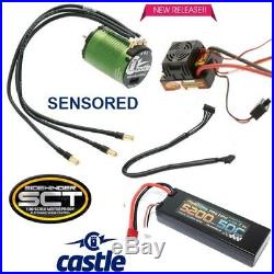Castle Creations 1/10 Sidewinder SCT ESC 3800kv Motor Combo with5200 2S Lipo Deans