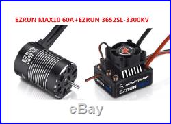HOBBYWING EZRUN Black G2 3652SL 3300KV Brushless Motor + Max10 60A ESC