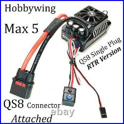 HOBBYWING EZRUN MAX 5 8S ESC WITH QS8 Attached & QS8 to Trx 4s ID Series Harness