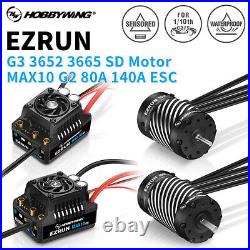 HobbyWing Brushless Motor 80A 140A MAX10 G2 ESC 3 For 1/10 RC Monster Buggy Car