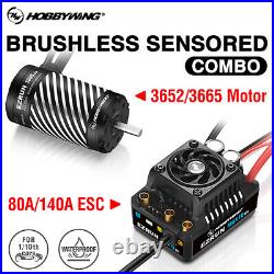 HobbyWing Brushless Motor ESC MAX10 G2 80A 140A 3652 3665 Motor For 1/10 RC Car