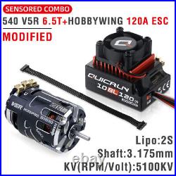 Hobbywing 10BL120 120A ESC with Rocket 540 Brushless Motor Combo for 1/10 RC Car