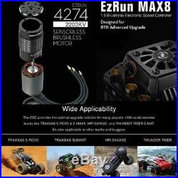 Hobbywing EzRun Max8 V3 150A Brushless ESC with TRX Plug / 4274 2200KV Motor / LED