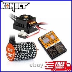 Konect Brushless Combo 4000kv Motor 50A Waterproof ESC Program Card RC Car 1/10