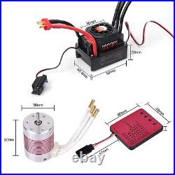 RC Car 110 Scale 3650 5200KV Brushless Motor & 120A ESC & Programming Card PI65