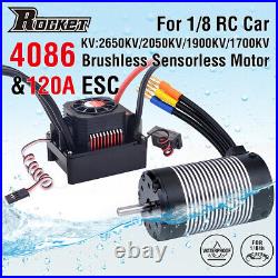Rocket 4068 Waterproof Brushless Sensorless Motor+120A /150A ESC for 1/8 RC Car