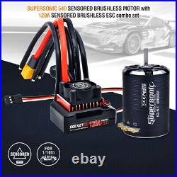 Rocket-RC 540 Sensored Brushless Motor+120A ESC Suit for RC 1/10 Buggy Cars