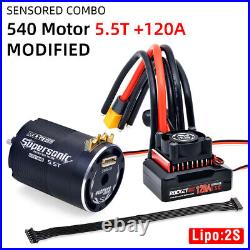 Rocket-RC 540 Sensored Brushless Motor+120A ESC Suit for RC 1/10 Buggy Cars