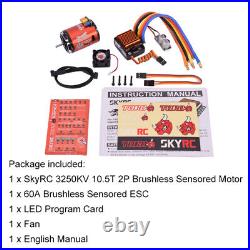 SKyRC Cheetah 1/10 60A Sensored ESC + 10.5T 3250KV Brushless Motor Program Card
