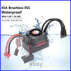 Surpass Hobby F540 4370KV Brushless Motor Waterproof 45A ESC with BEC for 1/10 R