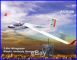 Volantex ASW28 RC RTF Plane Model With Brushless Motor Servo 30A ESC Battery 2.6M