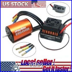 Waterproof 3650 4300KV Brushless Motor With60A ESC Combo Set For 1/10 RC Car W9M5