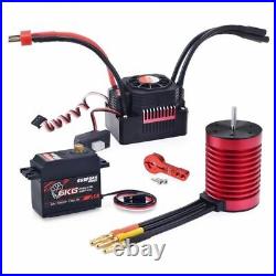 Waterproof Brushless Motor With 45a Esc 6kg Servo For 1/10 Rc Tamiya Axial Redcat