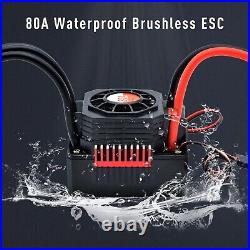 YOUQUKEJI Waterproof Brushless Motor 3660 3500KV, 80A ESC& Programming Card C