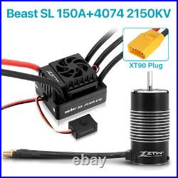 ZTW 32-Bit Beast G2 50A/80A/120A ESC Brushless Motor Combo for RC 1/8 1/10 Car